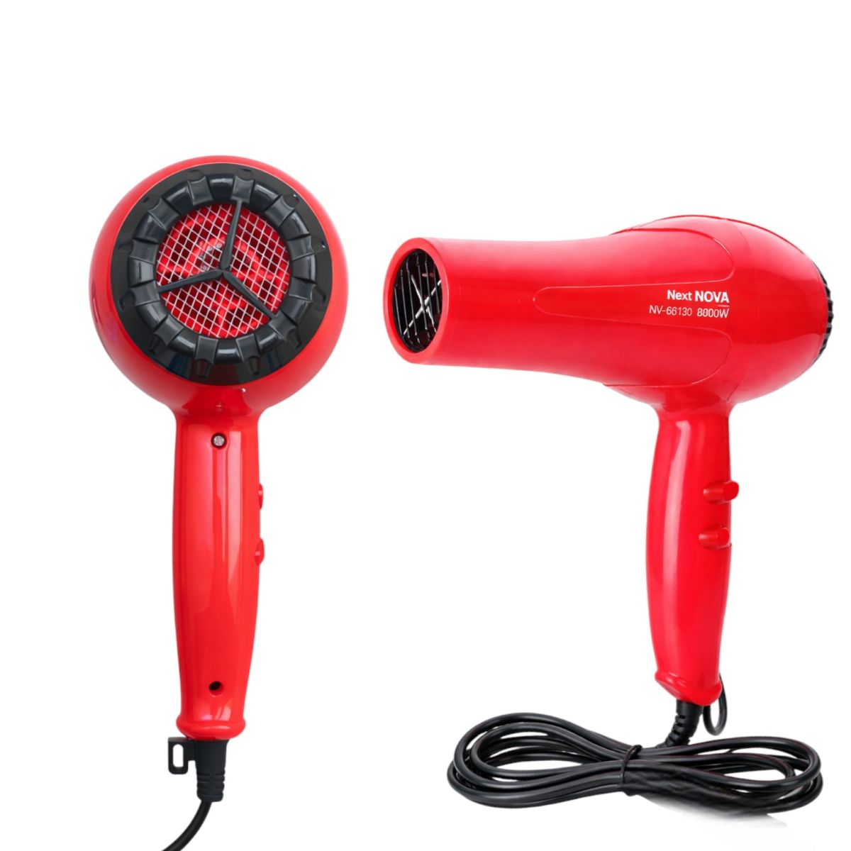 Uscător de Păr 1800W cu 2 Trepte de Viteză și Temperatură, 20x22cm cu Cutie Culoare Roșie