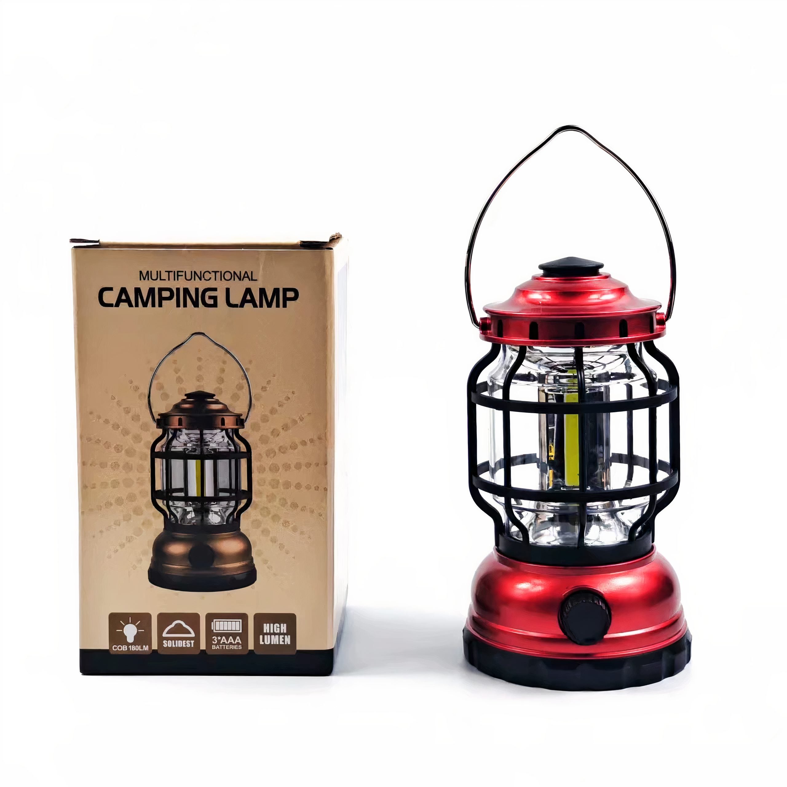 Felinar Camping Multifunctionala pe Baterii, 14,5x8cm,