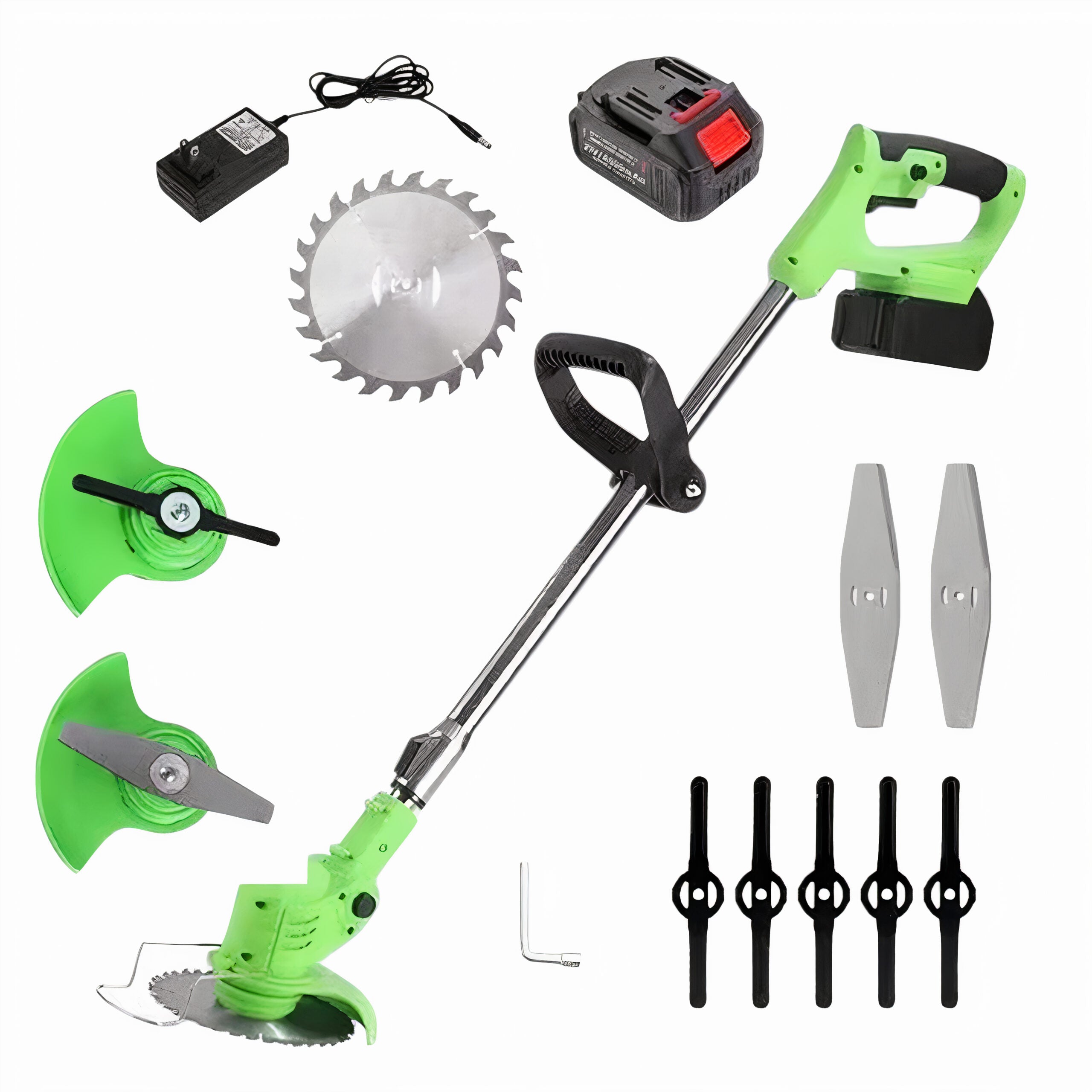 Motocoasa Electrica 120cm cu Acumulator 48V, Ajustabila cu Accesorii