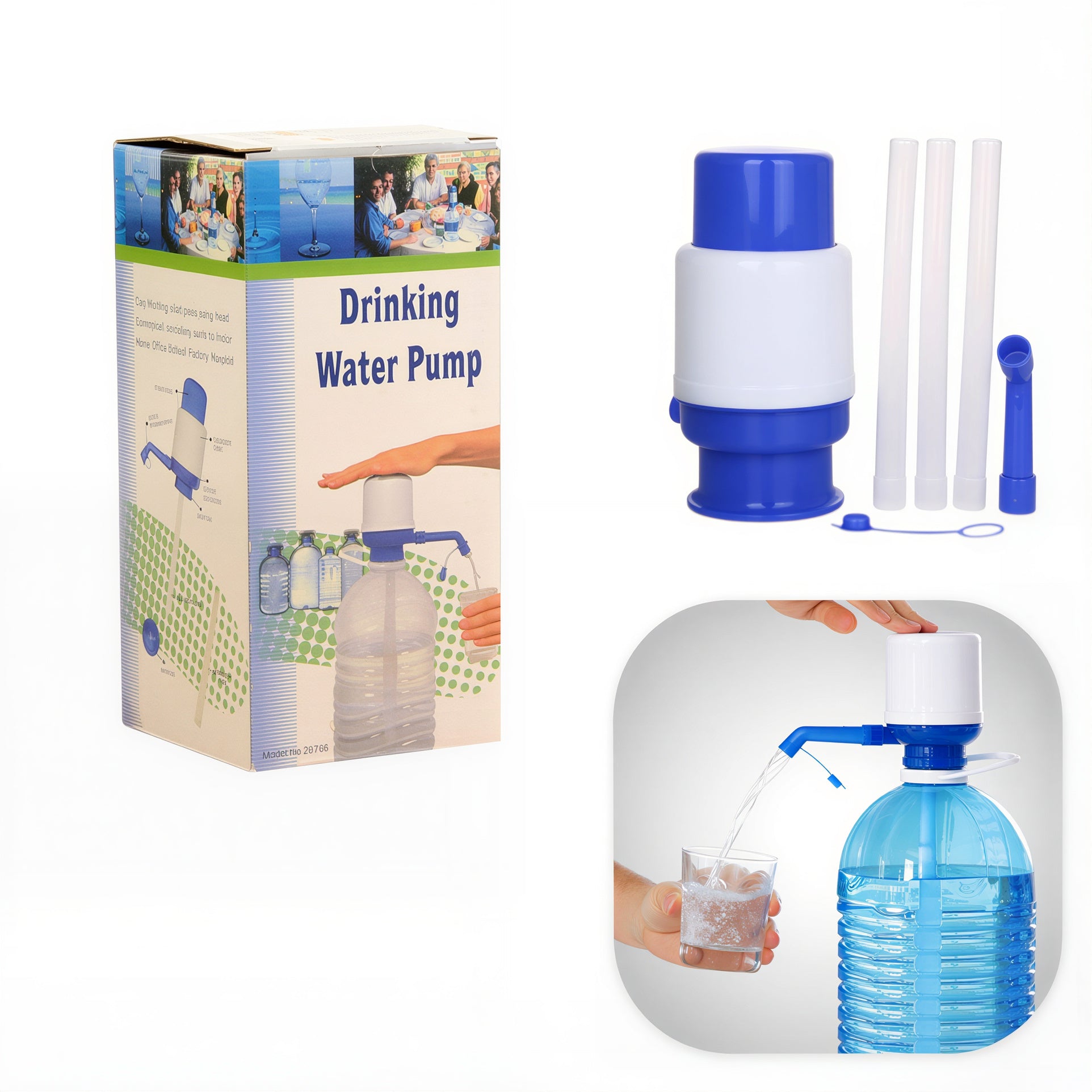 Pompă Manuală pentru Apă 16cm, cu Tijă 35cm pentru Bidoane