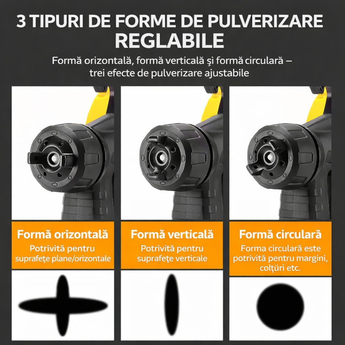 Pistol de Vopsit 30×28×12cm Electric 400W, cu Recipient 800ml Aerograf și Pâlnie Inclusă