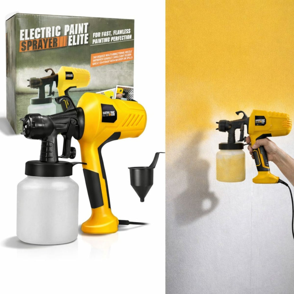 Pistol de Vopsit 30×28×12cm Electric 400W, cu Recipient 800ml Aerograf și Pâlnie Inclusă