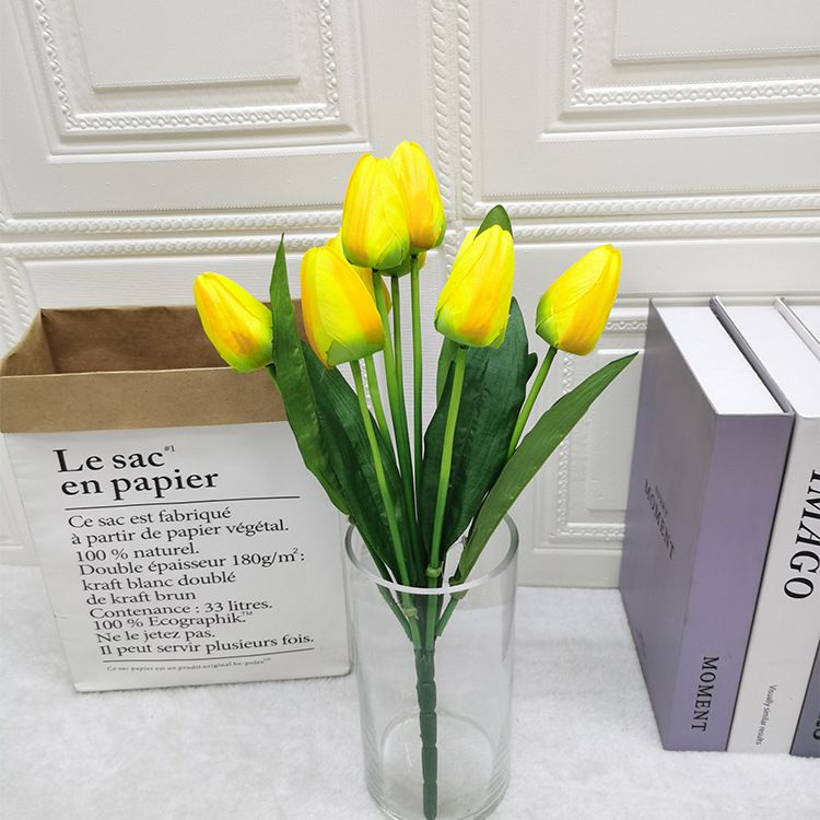 Lalele Artificiale 35cm cu 6 Flori, din Plastic Diferite Culori