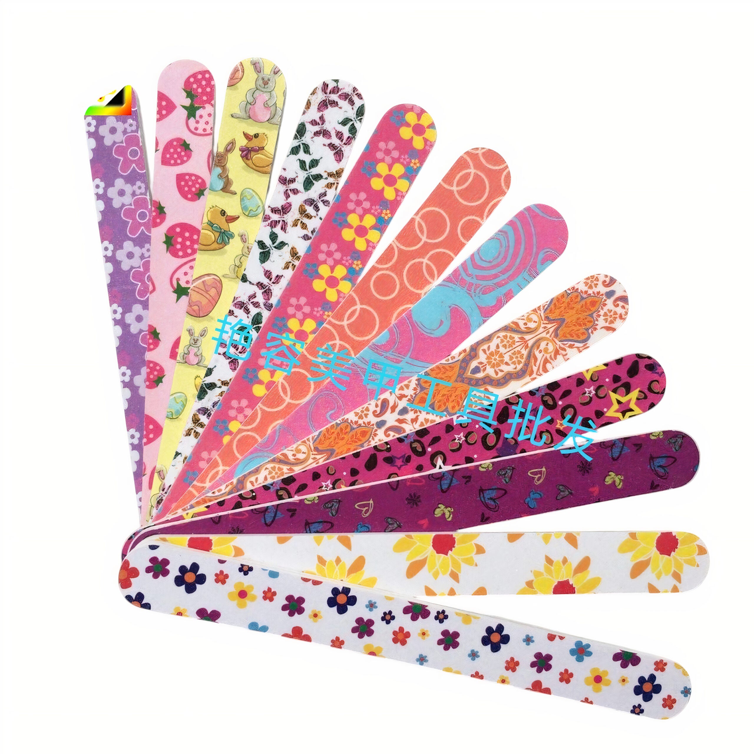 Pila pentru Unghii 12/set Abrazive cu Doua Fete, Diferite Modele