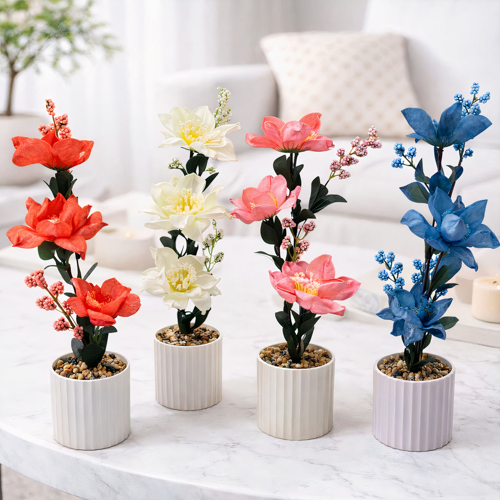 Flori Artificiale in Ghiveci 35cm, Diferite Culori