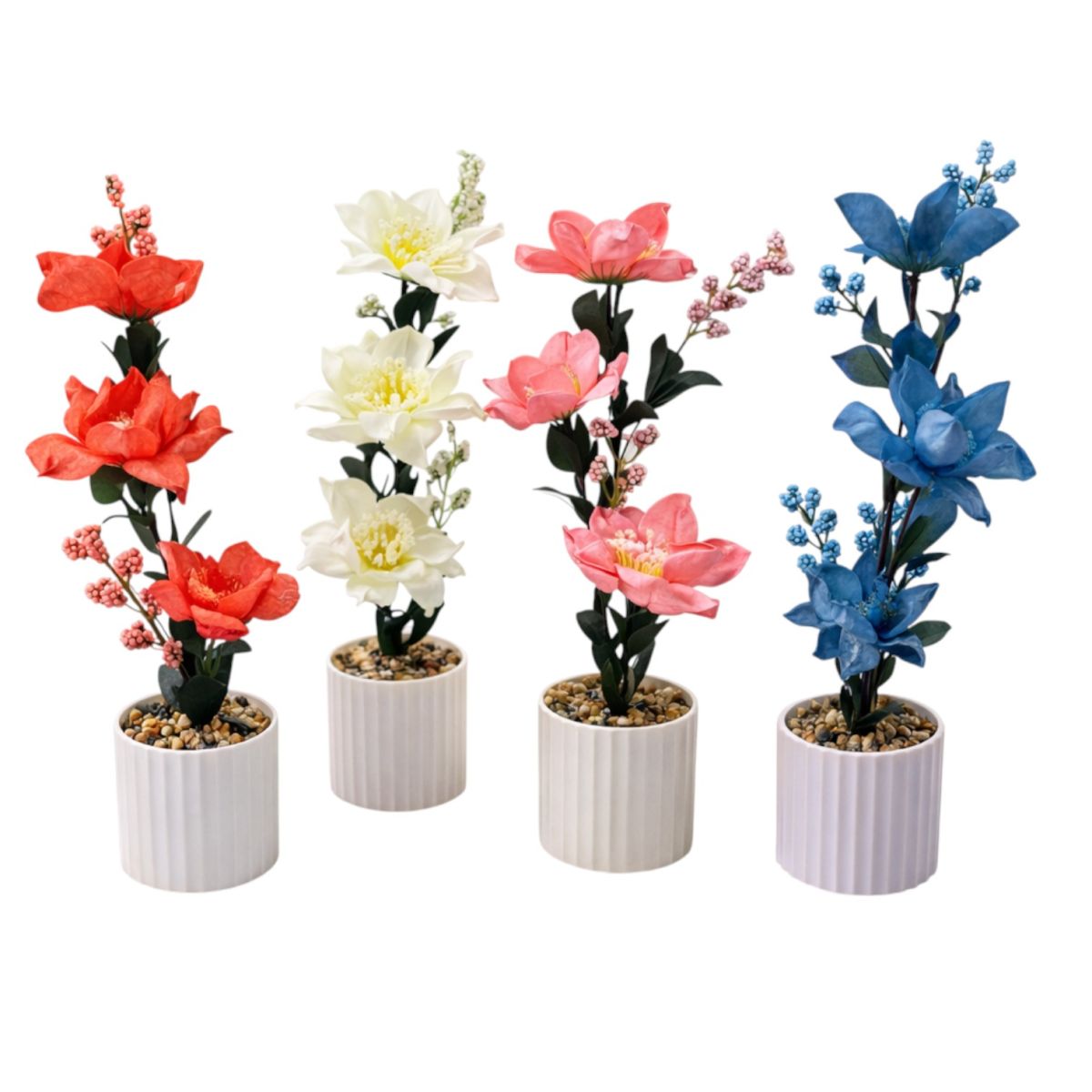 Flori Artificiale in Ghiveci 35cm, Diferite Culori