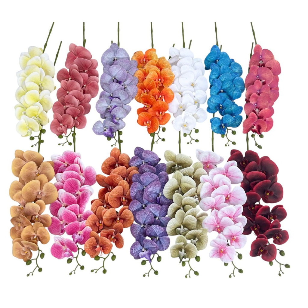Fir de Orhidee 100cm, Material Textil Sintetic, Diferite Culori