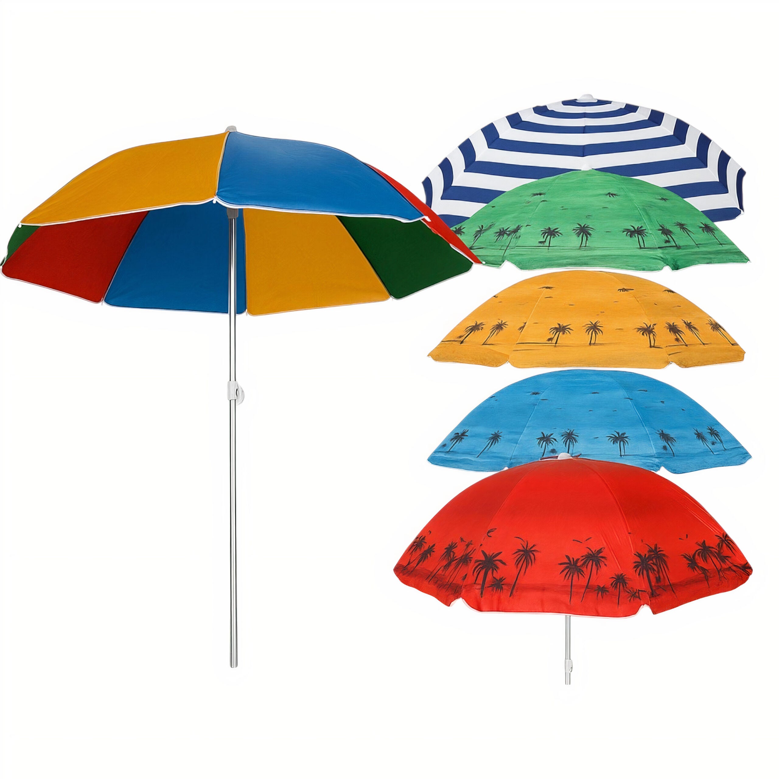 Umbrela de Plaja 1.80×1.60m Ajustabila, Diferite Culori